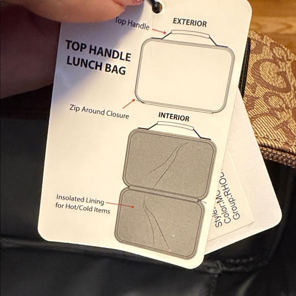 Guess Tan Monogram Lunch bag NWT - Picture 5 of 6